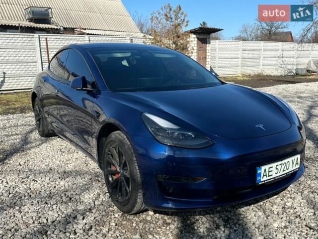 Синий Тесла Модель 3, объемом двигателя 0 л и пробегом 55 тыс. км за 22500 $, фото 1 на Automoto.ua