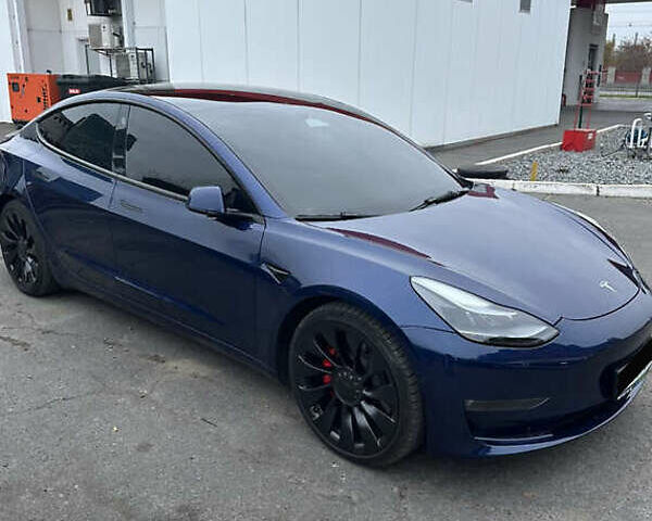 Синий Тесла Модель 3, объемом двигателя 0 л и пробегом 36 тыс. км за 20000 $, фото 1 на Automoto.ua