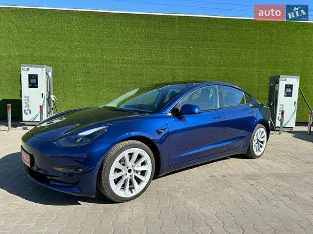 Синий Тесла Модель 3, объемом двигателя 0 л и пробегом 158 тыс. км за 16000 $, фото 1 на Automoto.ua