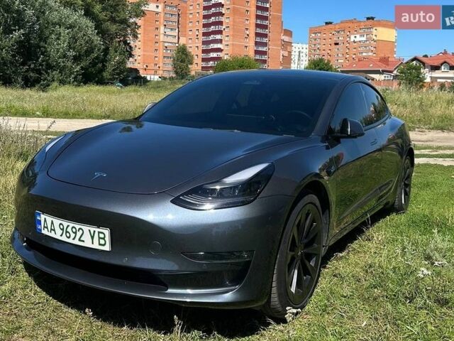 Синий Тесла Модель 3, объемом двигателя 0 л и пробегом 53 тыс. км за 22900 $, фото 1 на Automoto.ua