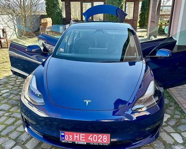 Синий Тесла Модель 3, объемом двигателя 0 л и пробегом 70 тыс. км за 21500 $, фото 1 на Automoto.ua