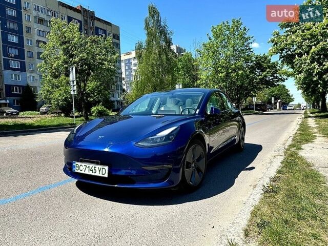 Синий Тесла Модель 3, объемом двигателя 0 л и пробегом 25 тыс. км за 21999 $, фото 1 на Automoto.ua