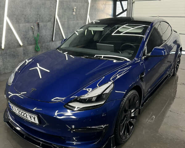 Синий Тесла Модель 3, объемом двигателя 0 л и пробегом 28 тыс. км за 29500 $, фото 1 на Automoto.ua