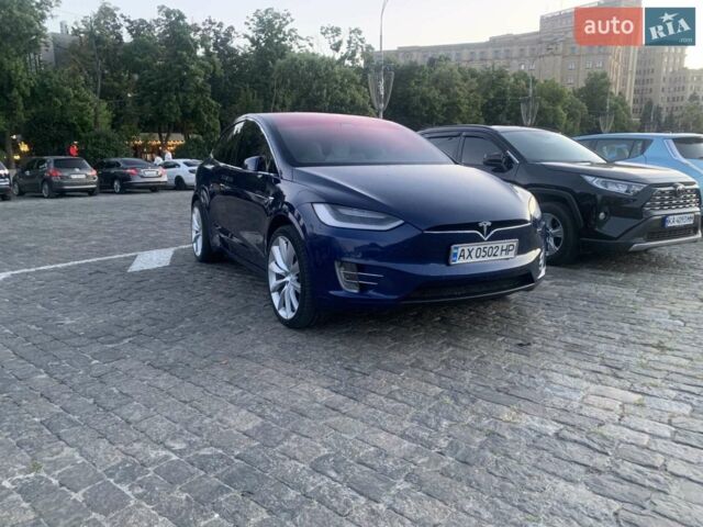 Синий Тесла Модель Х, объемом двигателя 0 л и пробегом 50 тыс. км за 29500 $, фото 1 на Automoto.ua