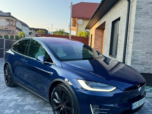 Синий Тесла Модель Х, объемом двигателя 0 л и пробегом 56 тыс. км за 33500 $, фото 1 на Automoto.ua