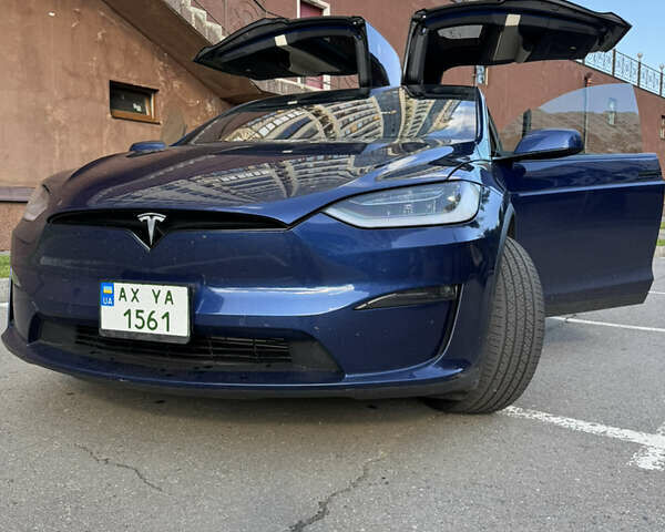 Синий Тесла Модель Х, объемом двигателя 0 л и пробегом 38 тыс. км за 51000 $, фото 1 на Automoto.ua