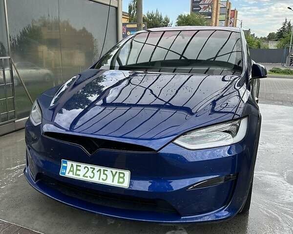 Синий Тесла Модель Х, объемом двигателя 0 л и пробегом 22 тыс. км за 52000 $, фото 1 на Automoto.ua