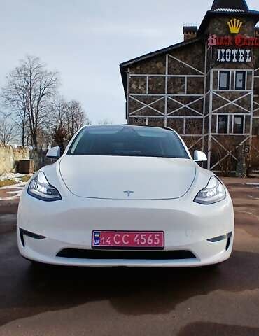 Белый Тесла Model Y, объемом двигателя 0 л и пробегом 61 тыс. км за 25950 $, фото 1 на Automoto.ua