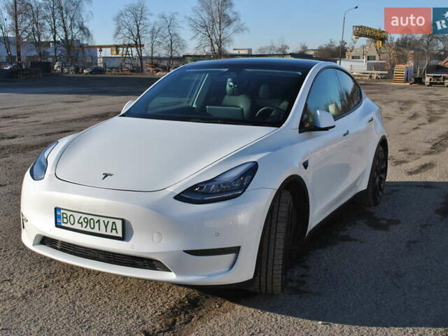 Белый Тесла Model Y, объемом двигателя 0 л и пробегом 56 тыс. км за 19850 $, фото 1 на Automoto.ua