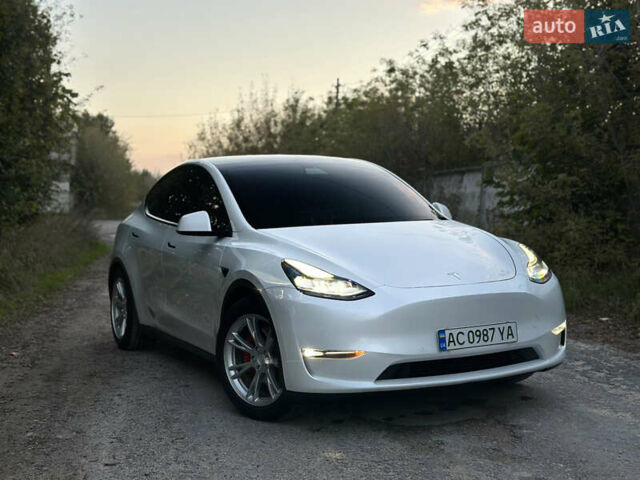 Белый Тесла Model Y, объемом двигателя 0 л и пробегом 57 тыс. км за 30000 $, фото 1 на Automoto.ua