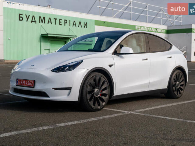 Белый Тесла Model Y, объемом двигателя 0 л и пробегом 50 тыс. км за 30000 $, фото 1 на Automoto.ua