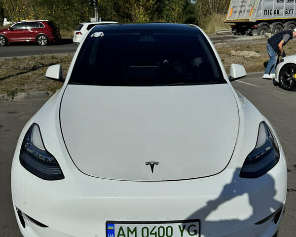 Белый Тесла Model Y, объемом двигателя 0 л и пробегом 187 тыс. км за 22999 $, фото 1 на Automoto.ua