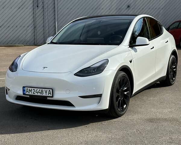 Белый Тесла Model Y, объемом двигателя 0 л и пробегом 23 тыс. км за 27500 $, фото 1 на Automoto.ua