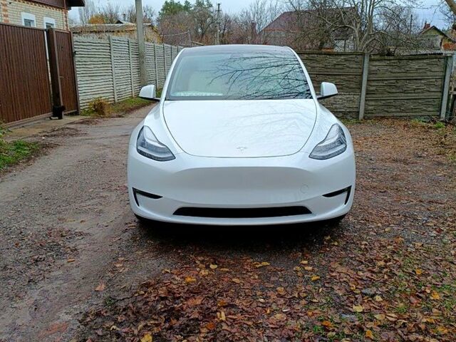 Белый Тесла Model Y, объемом двигателя 0.33 л и пробегом 53 тыс. км за 29000 $, фото 1 на Automoto.ua