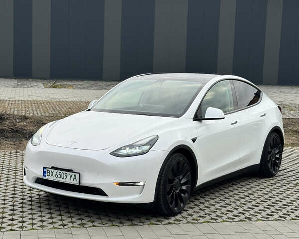 Белый Тесла Model Y, объемом двигателя 0 л и пробегом 45 тыс. км за 29900 $, фото 1 на Automoto.ua