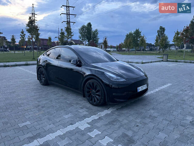Черный Тесла Model Y, объемом двигателя 0 л и пробегом 43 тыс. км за 30200 $, фото 1 на Automoto.ua