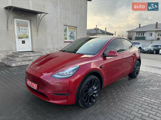Красный Тесла Model Y, объемом двигателя 0 л и пробегом 74 тыс. км за 20900 $, фото 1 на Automoto.ua