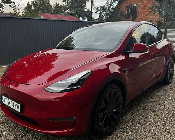 Красный Тесла Model Y, объемом двигателя 0 л и пробегом 59 тыс. км за 27500 $, фото 1 на Automoto.ua