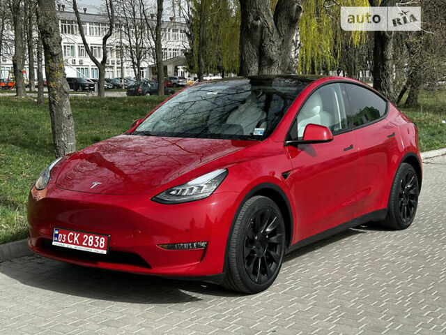 Червоний Тесла Model Y, об'ємом двигуна 0 л та пробігом 41 тис. км за 27000 $, фото 1 на Automoto.ua