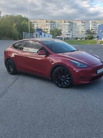 Красный Тесла Model Y, объемом двигателя 0 л и пробегом 108 тыс. км за 25500 $, фото 1 на Automoto.ua