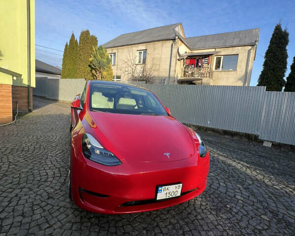 Красный Тесла Model Y, объемом двигателя 0 л и пробегом 46 тыс. км за 27200 $, фото 1 на Automoto.ua