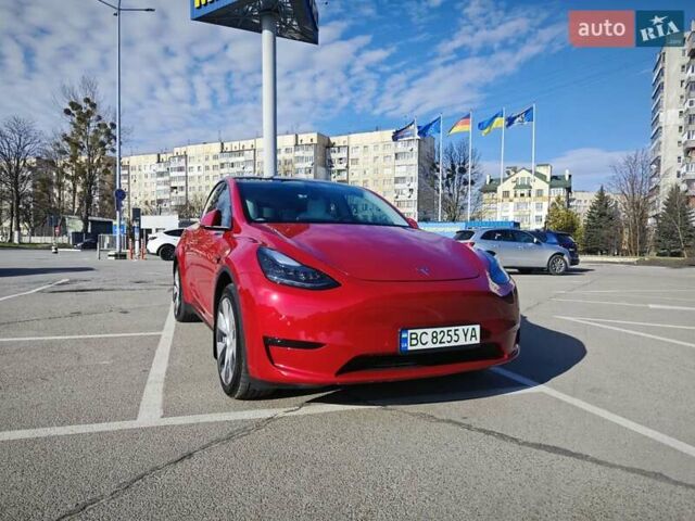 Красный Тесла Model Y, объемом двигателя 0 л и пробегом 54 тыс. км за 27800 $, фото 1 на Automoto.ua
