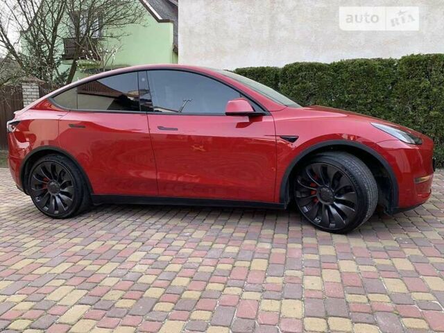 Червоний Тесла Model Y, об'ємом двигуна 0 л та пробігом 5 тис. км за 44300 $, фото 1 на Automoto.ua
