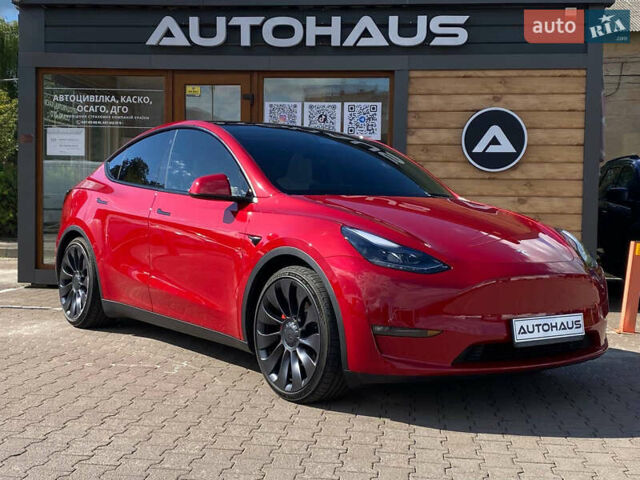 Красный Тесла Model Y, объемом двигателя 0 л и пробегом 24 тыс. км за 34999 $, фото 1 на Automoto.ua