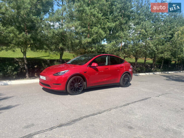 Красный Тесла Model Y, объемом двигателя 0 л и пробегом 2 тыс. км за 31000 $, фото 1 на Automoto.ua