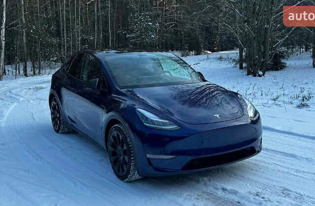 Синий Тесла Model Y, объемом двигателя 0 л и пробегом 55 тыс. км за 28000 $, фото 1 на Automoto.ua