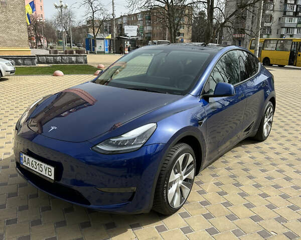 Синий Тесла Model Y, объемом двигателя 0 л и пробегом 35 тыс. км за 22500 $, фото 1 на Automoto.ua