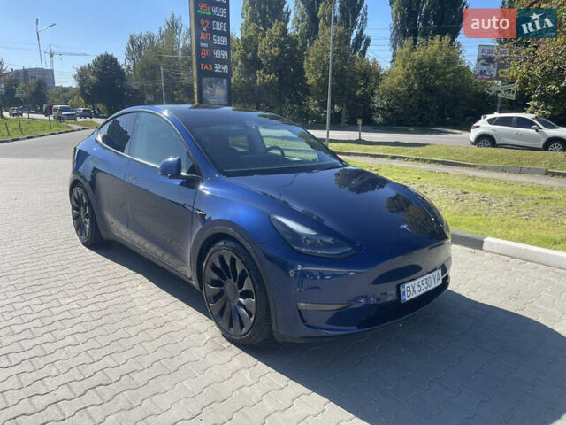 Синий Тесла Model Y, объемом двигателя 0 л и пробегом 127 тыс. км за 24700 $, фото 1 на Automoto.ua