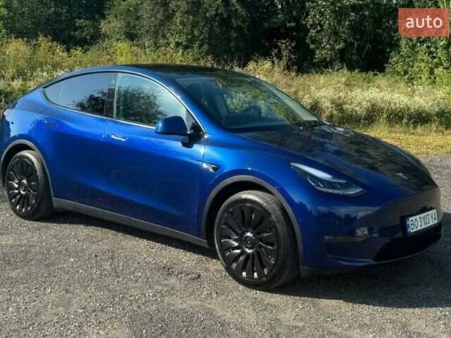 Синий Тесла Model Y, объемом двигателя 0 л и пробегом 53 тыс. км за 26100 $, фото 1 на Automoto.ua