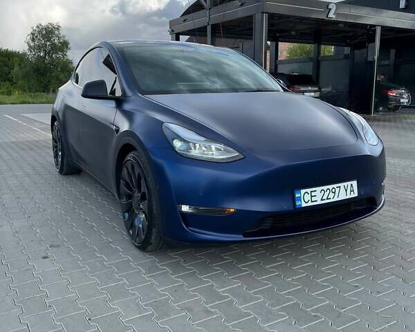 Синій Тесла Model Y, об'ємом двигуна 0 л та пробігом 45 тис. км за 34750 $, фото 1 на Automoto.ua