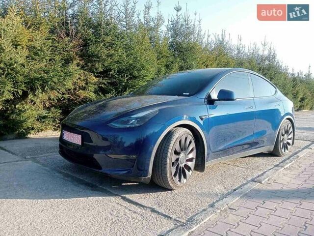 Синий Тесла Model Y, объемом двигателя 0 л и пробегом 115 тыс. км за 21900 $, фото 1 на Automoto.ua