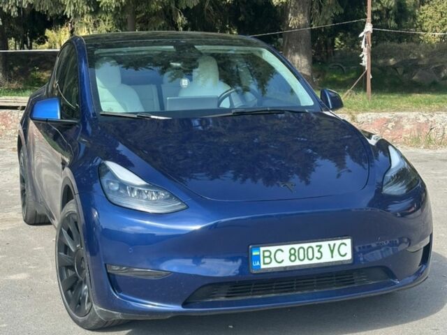 Синий Тесла Model Y, объемом двигателя 0 л и пробегом 96 тыс. км за 22500 $, фото 1 на Automoto.ua
