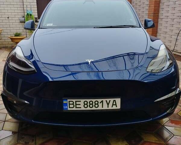 Синий Тесла Model Y, объемом двигателя 0 л и пробегом 40 тыс. км за 28000 $, фото 1 на Automoto.ua