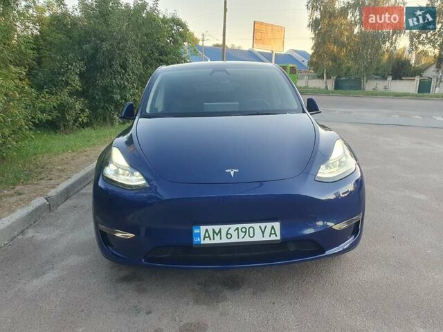 Синий Тесла Model Y, объемом двигателя 0 л и пробегом 31 тыс. км за 28000 $, фото 1 на Automoto.ua