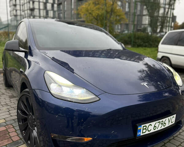 Синій Тесла Model Y, об'ємом двигуна 0 л та пробігом 40 тис. км за 38500 $, фото 1 на Automoto.ua