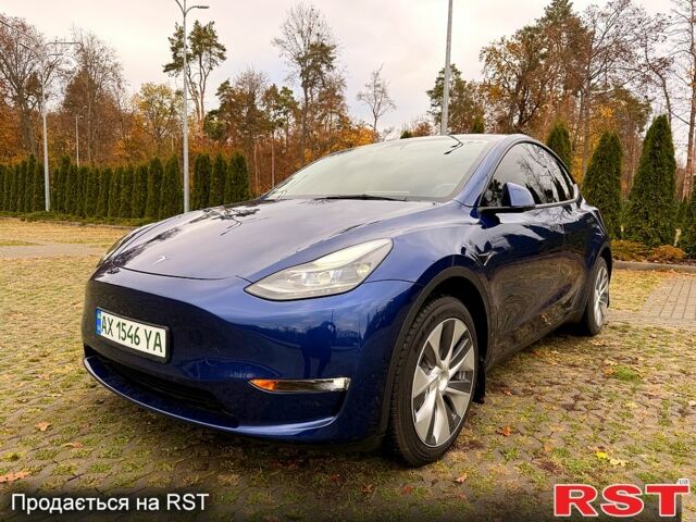 Синий Тесла Model Y, объемом двигателя 0 л и пробегом 46 тыс. км за 31900 $, фото 1 на Automoto.ua