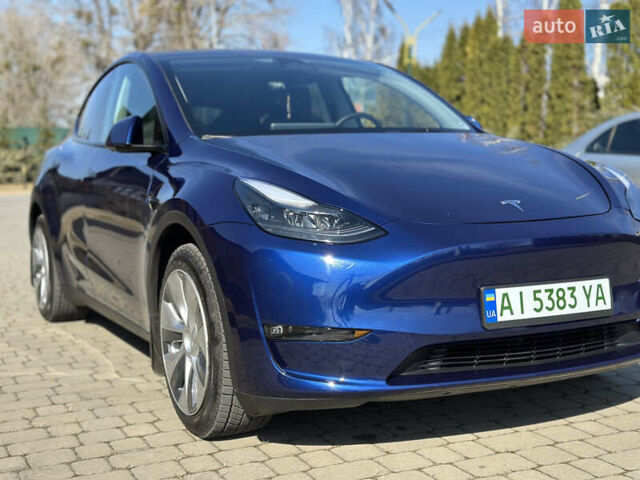 Синий Тесла Model Y, объемом двигателя 0 л и пробегом 27 тыс. км за 27777 $, фото 1 на Automoto.ua