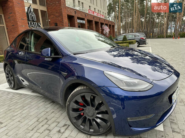 Синий Тесла Model Y, объемом двигателя 0 л и пробегом 18 тыс. км за 31200 $, фото 1 на Automoto.ua