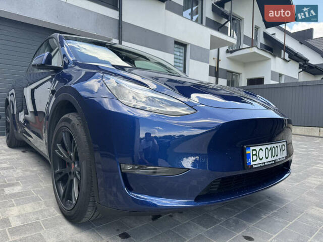 Синий Тесла Model Y, объемом двигателя 0 л и пробегом 4 тыс. км за 33000 $, фото 1 на Automoto.ua