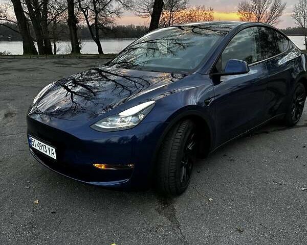 Синий Тесла Model Y, объемом двигателя 0 л и пробегом 43 тыс. км за 27500 $, фото 1 на Automoto.ua