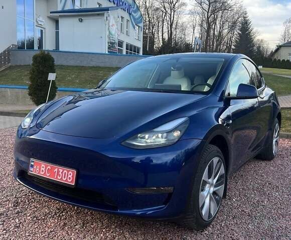 Синий Тесла Model Y, объемом двигателя 0 л и пробегом 12 тыс. км за 28500 $, фото 1 на Automoto.ua