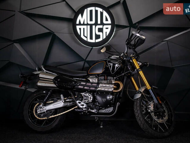 Черный Триумф Scrambler, объемом двигателя 1.2 л и пробегом 1 тыс. км за 15500 $, фото 1 на Automoto.ua