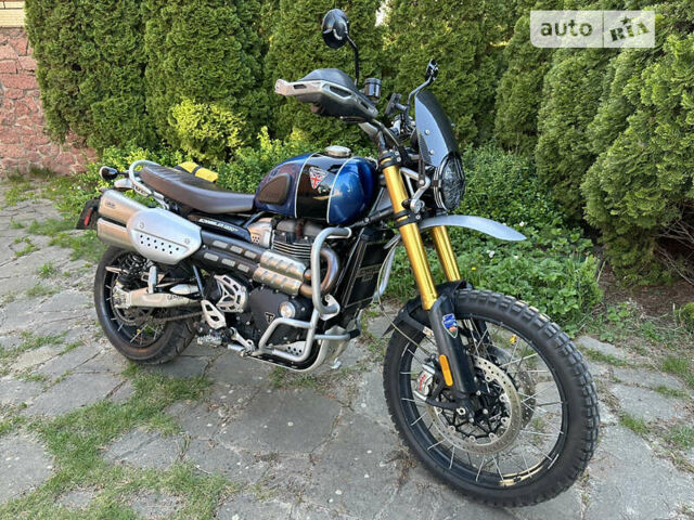 Синий Триумф Scrambler, объемом двигателя 0 л и пробегом 20 тыс. км за 13500 $, фото 1 на Automoto.ua