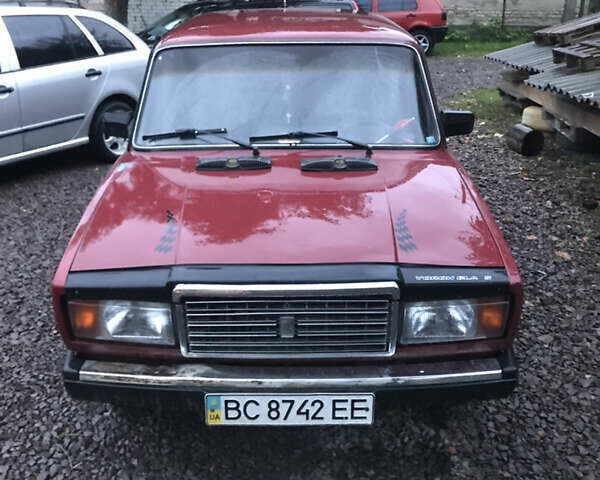 Красный ВАЗ 2107, объемом двигателя 1.46 л и пробегом 160 тыс. км за 600 $, фото 1 на Automoto.ua