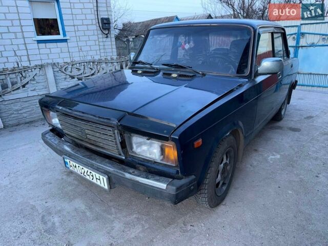 Синий ВАЗ 2107, объемом двигателя 1.3 л и пробегом 160 тыс. км за 550 $, фото 1 на Automoto.ua