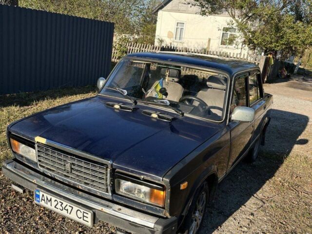 Синій ВАЗ 2107, об'ємом двигуна 1.4 л та пробігом 55 тис. км за 800 $, фото 1 на Automoto.ua